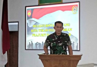 Kasrem 071/WK saat membuka bintal dan binroh di makorem