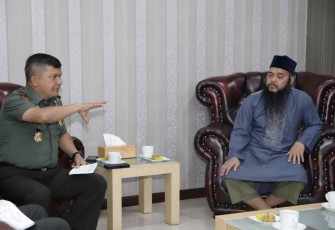 Pangdam I/BB saat menerima audensi forum komunikasi lintas umat