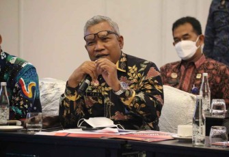 Kakanwil Kemenkumham Banten saat rakor program dukungan manajemen di Jakarta 