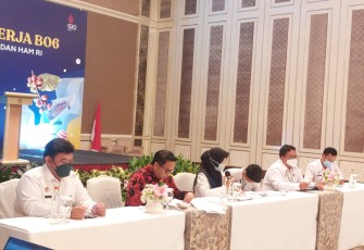 Kanwil Kemenkumham Banten saat mengikuti verifikasi target kerja di Jakarta 