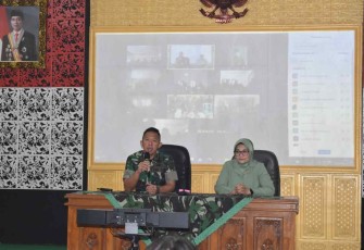 Dandim saat jam komandan di Makodim Demak