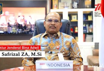 Dirjen Bina Adwil saat memberikan keterangan pers di Jakarta 