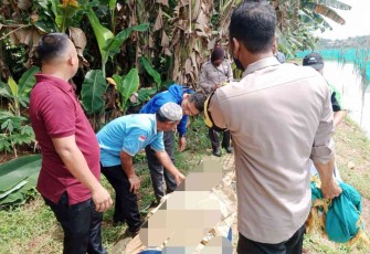 Olah TKP Penemuan mayat di pinggir Setu Cogreg Parung Bogor 