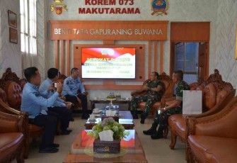 Kunjungan Kepala Kantor Imigrasi Kelas I TPI Semarang di Korem 073/Mkt