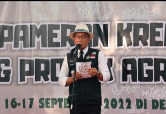 Gubernur Jabar Ridwan Kamil saat Resmikan Pameran Kreasi, UMKM dan Produk Agro Subang 2022. 