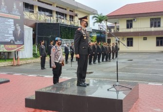 Upacara Hari Kesaktian Pancasila di Polrestabes Medan, Sabtu (1/10)