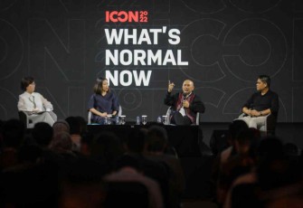 Menteri Teten Masduki dalam acara ICON 2022 di Ballroom Ritz Carlton Pasific Place Jakarta, Kamis (6/10)