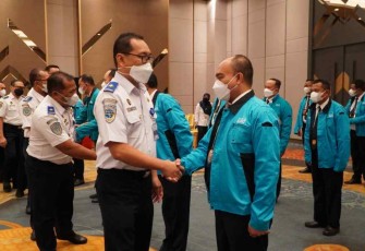 Pelantikan Pejabat Pemeriksa Kelaiklautan dan Keamanan Kapal Asing. Jakarta Senin (10/10)