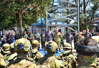 Lieutenant General Greg Bilton saat memberikan sambutan di latma Ausindo AAJEX 2022 