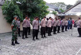 Pelaksanaan apel siaga pengamanan malam takbir 