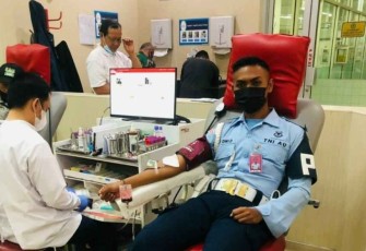 Donor darah Satpomau Lanud Husein Sastranegara 
