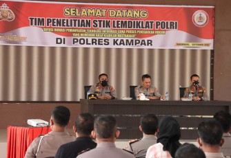 Lemdiklat Polri Lakukan Penelitian STIK di Mapolres Kampar