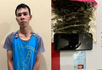 Tersangka dan barang bukti saat diamankan