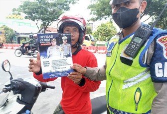 Satlantas Polres Demak dalam Operasi Zebra Candi 2022