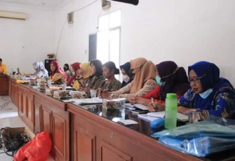 Sekda Labuhanbatu saat Buka Rapat Laporan Hasil Kegiatan Studi EHRA, Kamis (23/06/2022).