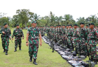 Yonif Raider 100/PS saat Terima Kunjungan Kesiapsiagaan dari Pabandya 2/Siaga Spaban VI/Ops DN Sopsad
