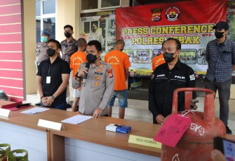 Konferensi Pers Polres Lebak, Jum'at (9/9/2022)