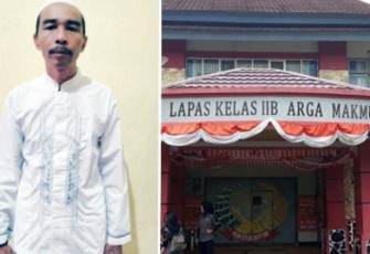 Basuki tahanan kasus pengelapan kabur dari Lapas Kelas II B Arga Makmur. Foto: Inews TV/Ismail Yugo