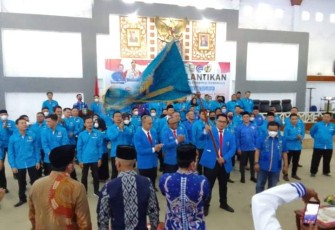 Pelantikan DPD KNPI Provinsi Bengkulu periode 2022-2025, Jumat (15/4/2022).