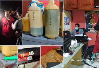 Terduga pelaku saat diamankan