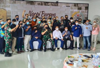 Kapendam Jaya Letkol Cpm Dwi Indra Wirawan, saat acara silaturahmi "Ngopi Bareng" dengan awak media di Makodam Jaya, Cililitan, Jakarta Timur, Rabu (16/3/2022) lalu. 