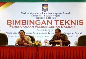 Ditjen Bina Pembangunan Daerah Kemendagri saat Gelar Bimtek  di Royal Palm Hotel Jakarta.