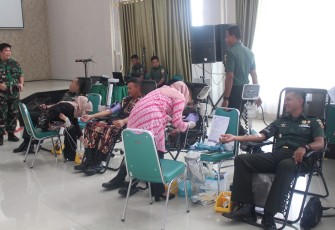 Donor Darah Dalam Rangka HUT Kodam I/Bukit Barisan Ke 72 Tahun 2022