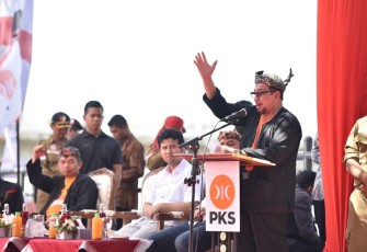 Ketua Majelis Syuro PKS Habib Dr Salim Al Jufri saat sambutan