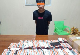 Pelaku dan barang bukti saat diamankan
