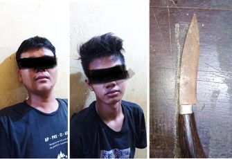 Tersangka dan barang bukti saat diamankan