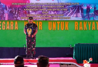 Kasad Jenderal TNI Dr. Dudung Abdurachman, S.E., M.M., saat meresmikan Program TNI AD Manunggal Air 