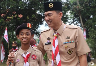 Dandim Tulungagung saat Ikuti Apel Besar Peringatan Hari Pramuka Ke-61 Tahun 2022