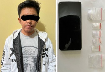Tersangka dan barang bukti saat diamankan