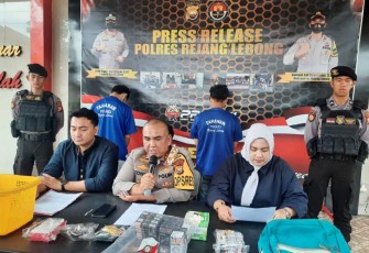 Polres Rejang Lebong Polda Bengkulu saat konferensi pers, Selasa (11/10).