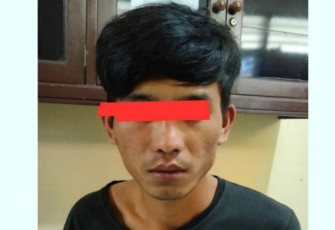 Tersangka saat diamankan aparat