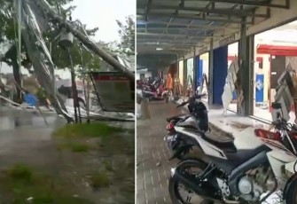 Pasca kejadian, ruko dan sejumlah fasilitas porak-poranda
