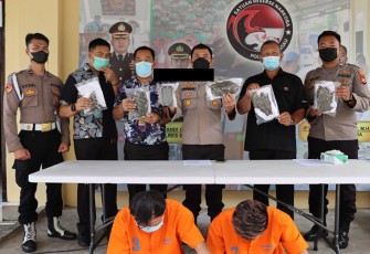 Konferensi Pers Polres Bengkulu Jumat (22/04/2022).