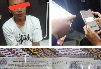 Tersangka dan barang bukti saat diamankan