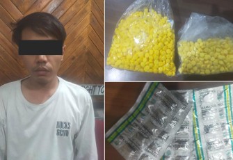 Tersangka dan barang bukti saat diamankan