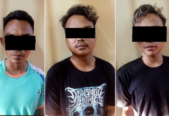 Tersangka saat diamankan