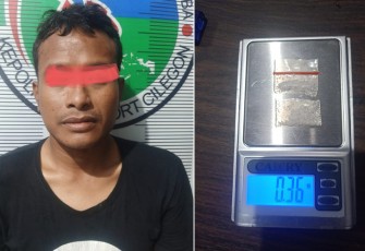 Tersangka dan barang bukti saat diamankan