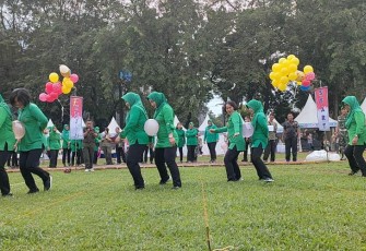 Olahraga Bersama Ketua Persit KCK PD I/Bukit Barisan Bersama Persit KCK Cab. XI Dim 0201/Medan.