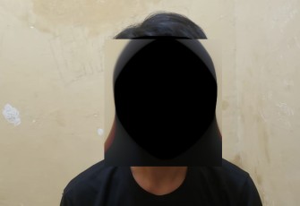Terduga pelaku saat diamankan