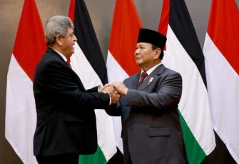 Menhan Prabowo seusai Saksikan Penandatanganan Framework Kerja Sama Pendidikan antara Unhan RI dan Kedubes Palestina