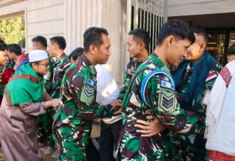 Suasana Idul Fitri Satgas TNI AL di Libanon 