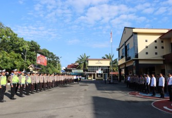 Pimpin Apel Pagi Kapolresta Bengkulu Atensi Kesiapan personel sambut Ramadhan dan Tahapan Pemilu 2024
