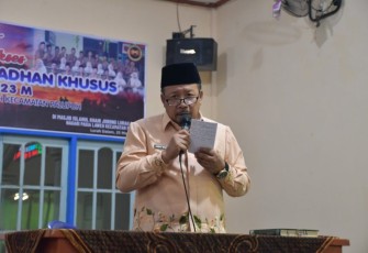 Bupati Agam, Andri Warman saat memimpin TSR 1 Kabupaten Agam.