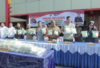 Bupati Ikuti Press Rilis Sat Res Narkoba Polres Asahan
