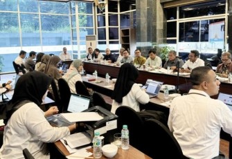 Rapat Koordinasi Penyediaan Transportasi Udara untuk Jemaah Haji Indonesia berlangsung di Jakarta, 12 Desember 2023. 