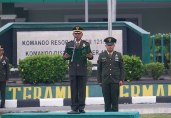 Korem 121/ABW Gelar Upacara Peringatan Hari Kesaktian Pancasila 